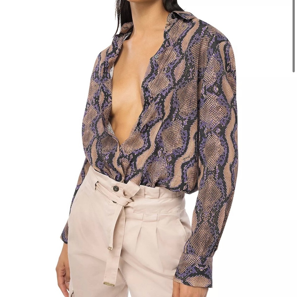Pinko Smorzare Snakeskin Blouse